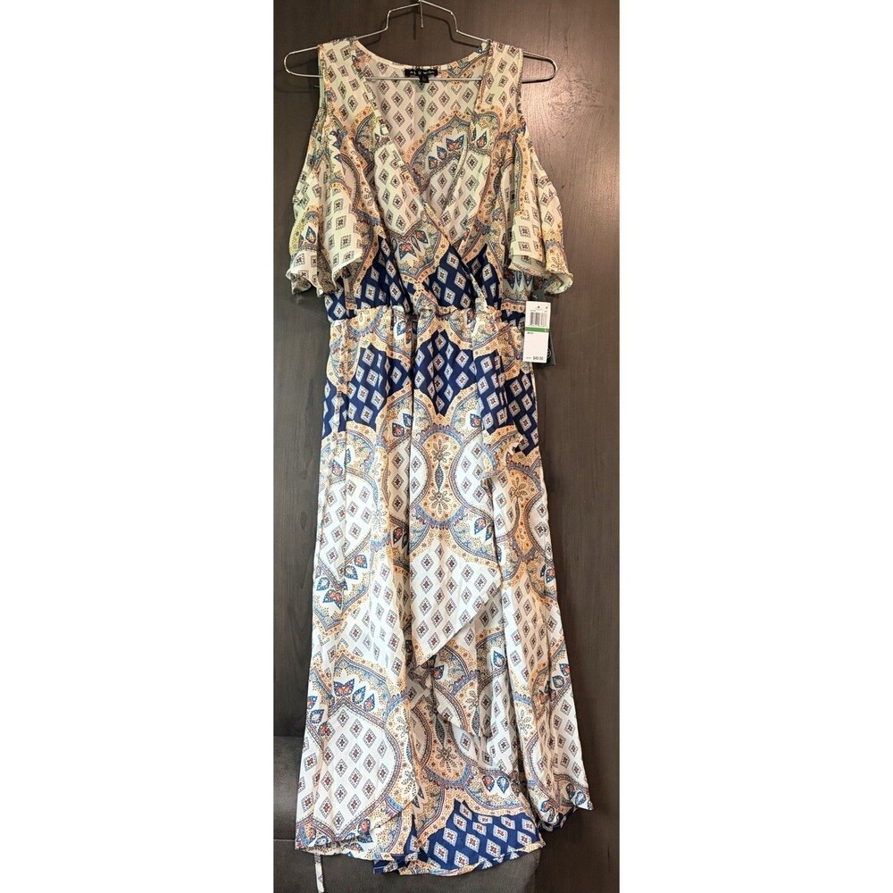 As U Wish Dress Bohemian Style Peekaboo Shoulders Large